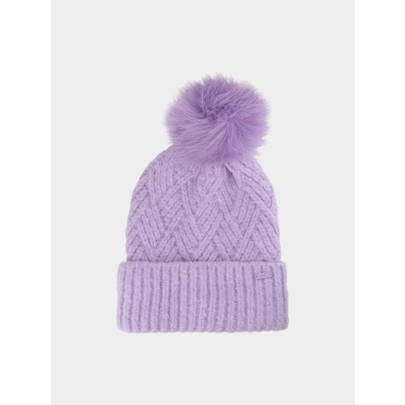 Girls' winter hat with pompom 4F Junior 4FJWAW24ACAPF419-52S *Kategoria tymczasowa Your Sports Performance