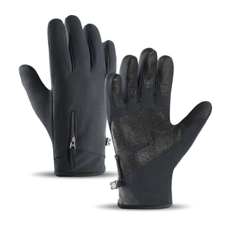 Anti-slip winter phone sports gloves (size L) - black Hurtel