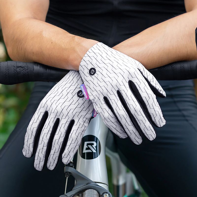 Rockbros MTB cycling gloves size: S - white and black Rockbros