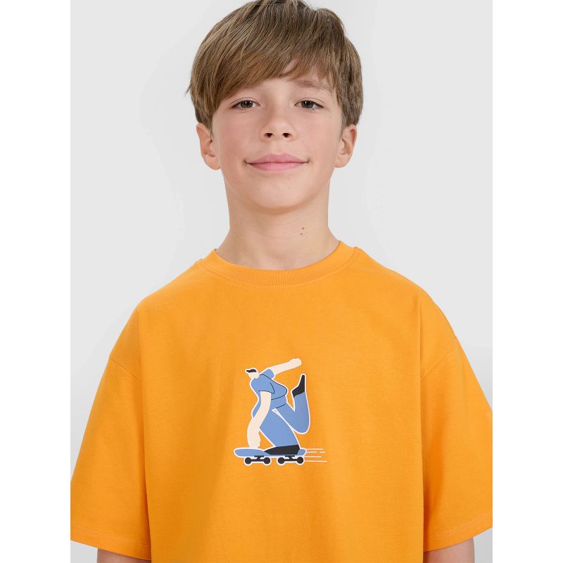 Boys' t-shirt with print 4F 4FJRSS25TTSHM2641-70S *Kategoria tymczasowa Your Sports Performance