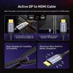UNITEK DISPLAYPORT CABLE 1.4 TO HDMI 2.1, 8K, 1.8M Kable i adaptery/Kable DisplayPort Your Sports Performance