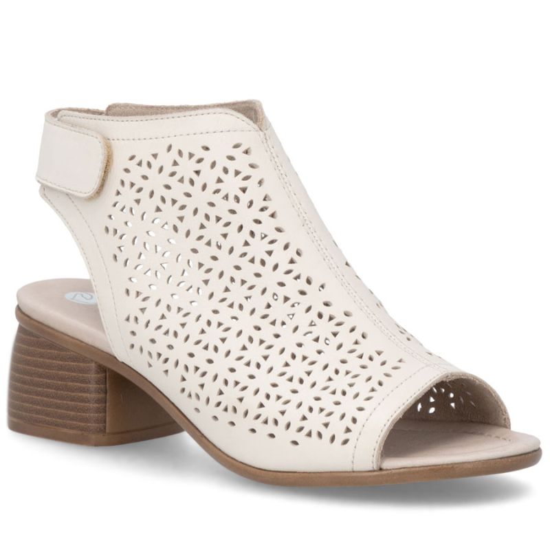 Women's beige leather closed sandals Remonte Rieker R8777-60 Rieker