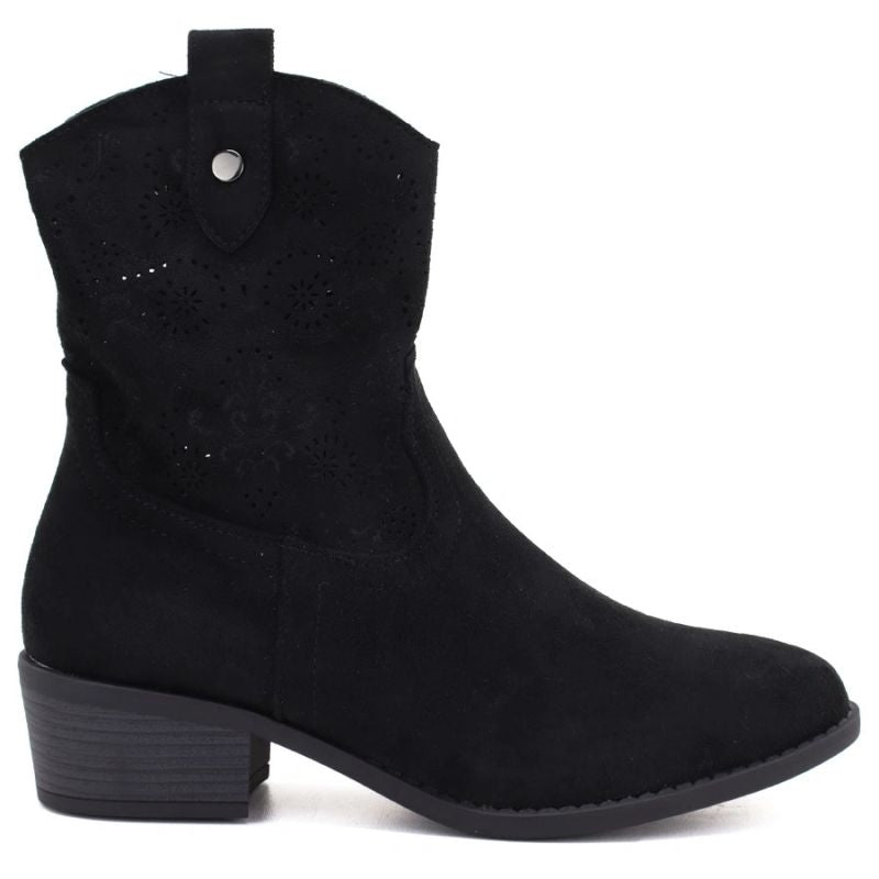 Women’s Black Openwork Ankle Boots M.Daszyński MR2353-23