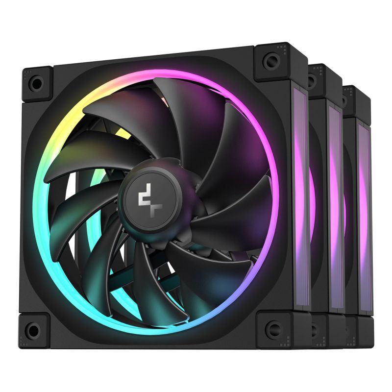 DeepCool FL12-3 in 1 Computer Case Fan 12 cm Black 3 pcs. Chłodzenie/Chłodzenie - wentylatory Your Sports Performance