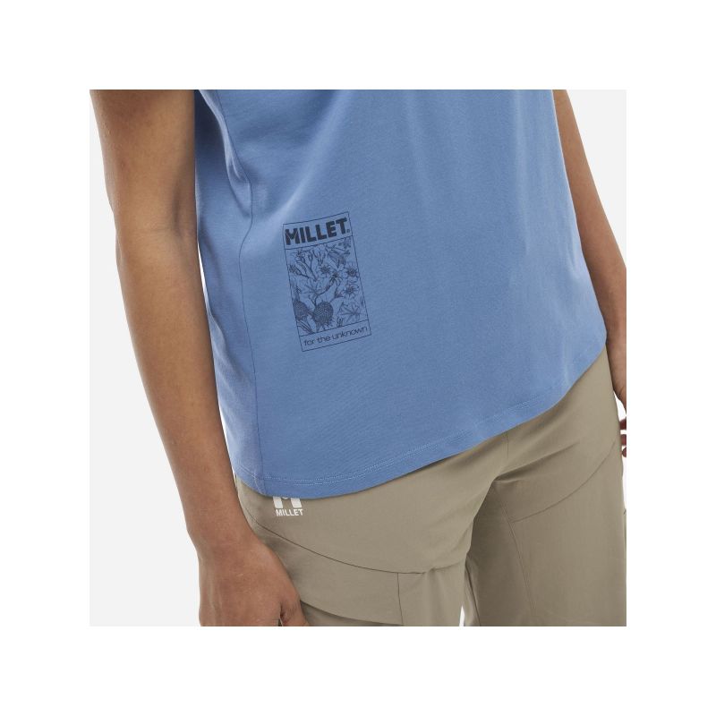 MILLET Chamonix Flower Ts Ss W Women's T-shirt Blue