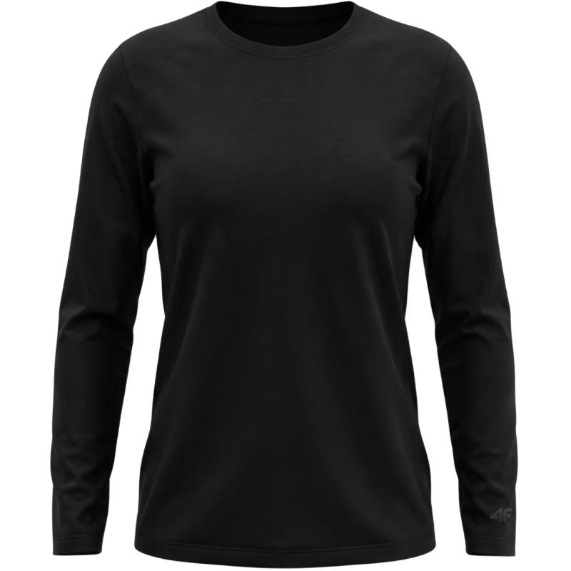 Women's 4F F639 Long-Sleeve T-Shirt Deep Black 4FWMM00TLONF639 20S