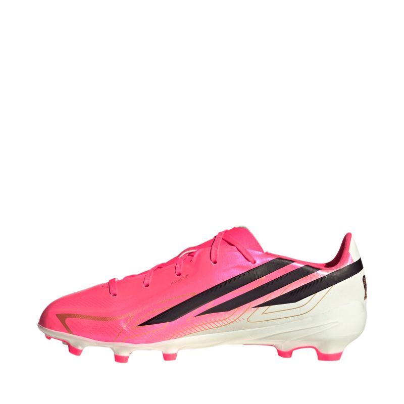 Adidas F50 Hyperfast League FG kids' soccer shoes pink HQ5161