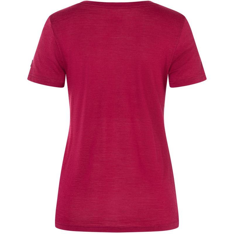 Women's SUPER.NATURAL W Preikestolen Cliffs Tee T-Shirt, Red
