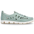 Women's leather openwork shoes green Rieker 49956-52 Rieker