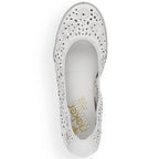 Rieker W RKR649 comfortable leather openwork shoes, white Footwear/Lifestyle/Rieker Your Sports Performance