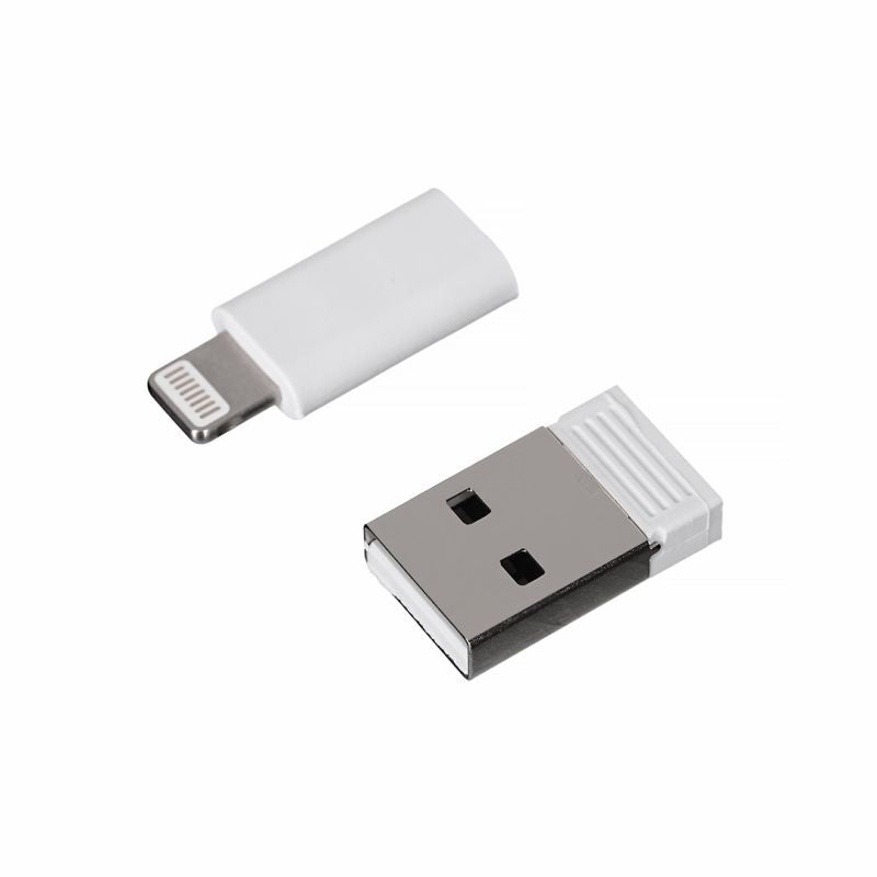 Activejet 3-in-1 white lanyard with charging cable. Available with various connectors: USB-C, Lightning Adapter, USB-A. _Gadżety i Prezenty/Gadżety Your Sports Performance