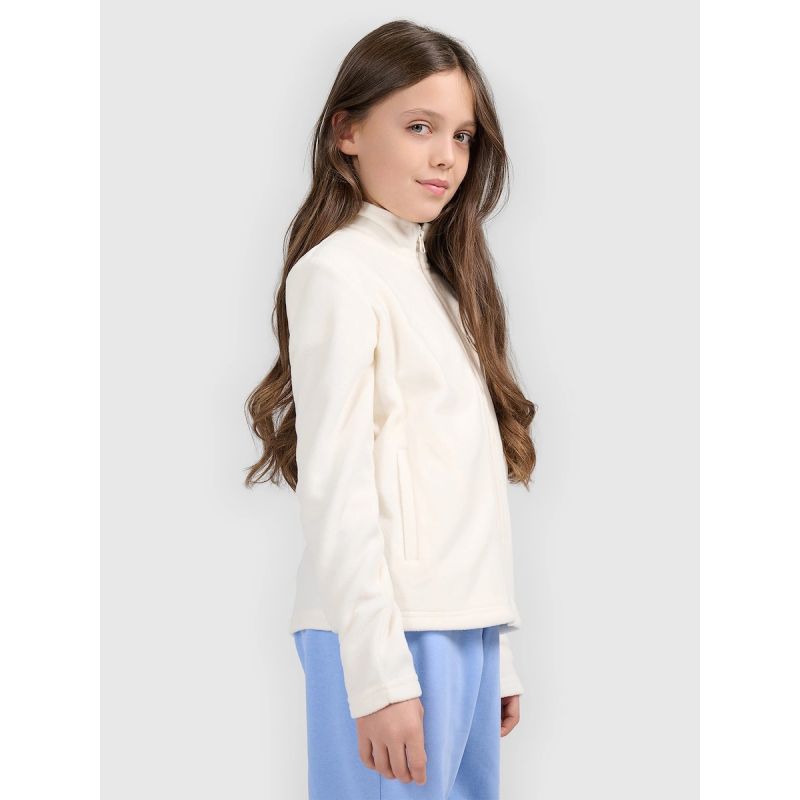 Regular fleece without hood for girls 4F 4FJRSS26TFLEF507-11S 4f