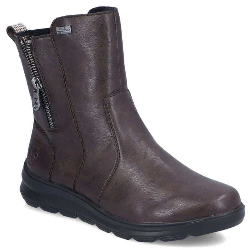 Rieker Z0074-25 comfortable brown waterproof women's ankle boots