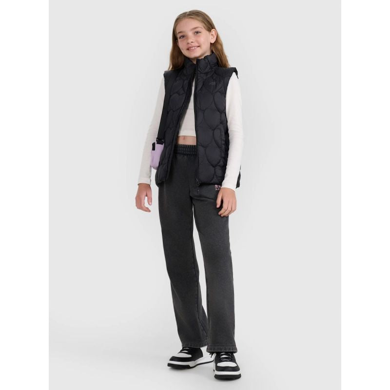 Girls' down vest with synthetic filling 4F 4FJRAW25TVJAF323-20S Clothing Your Sports Performance