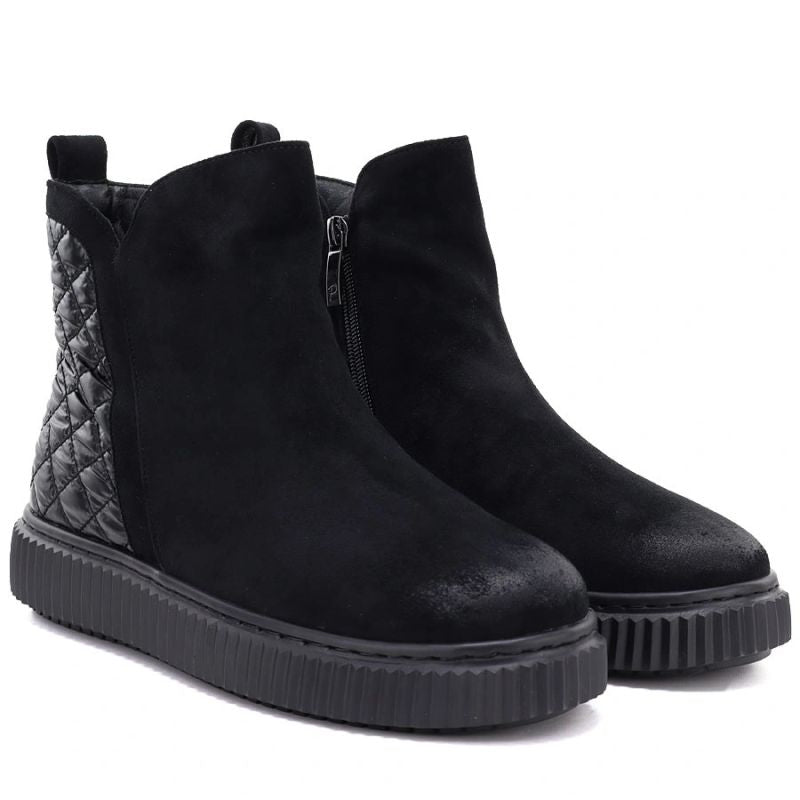 Women's insulated black ankle boots Potocki Z25-JE19365