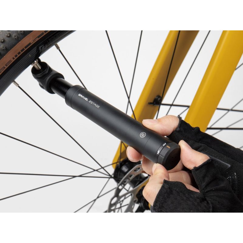 ToPeak Gravel 2 Stage Bike Pump - Black In preparation Your Sports Performance