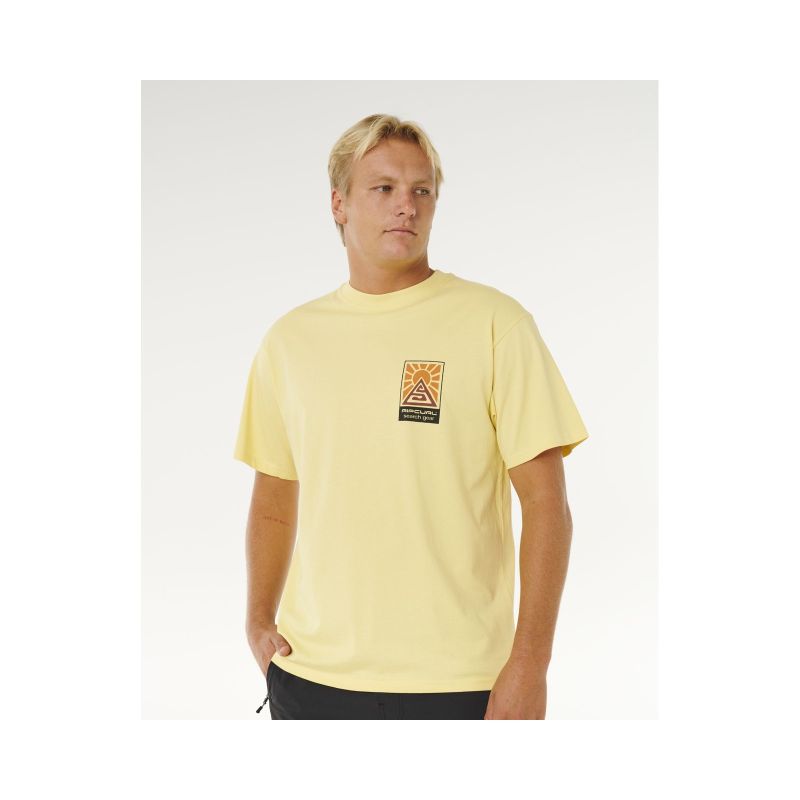 RIP CURL Search Dawn Tee Yellow Men's T-Shirt