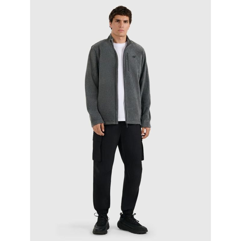 Men's Regular Fit Fleece Jacket with Stand-Up Collar 4F 4FRMM00TFLEM435-23M