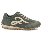 Women's leather shoes, suede sneakers, green Filippo DP7961