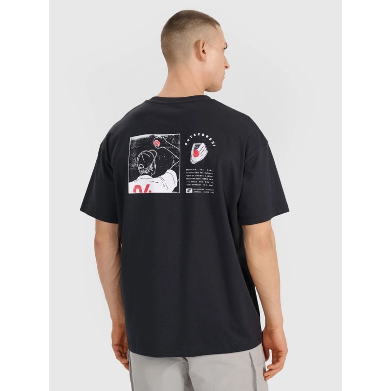 Men's oversized printed T-shirt 4F 4FRSS25TTSHM2981-20S *Kategoria tymczasowa Your Sports Performance
