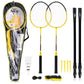 NILS NRZ262 ALUMINUM badminton set 2 rackets, 3 feather shuttlecocks, net 600x60cm, cover Import z Action/Badminton/Zestawy Your Sports Performance
