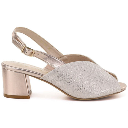 Sergio Leone SK471 gold high heel women's sandals LEONE