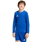 adidas Entrada 26 Long Sleeve Jersey Kids' Shirt, Blue, KF5886