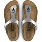 Silver Birkenstock Gizeh Birko-Flor narrow women's flip-flops (0043853) Footwear/Lifestyle/Brinkenstock/Japonki Birkenstock