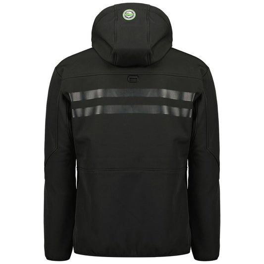 Geographical Norway ROYAUTE BLACK / GREEN DB MEN 068 BLACK / GREEN men's softshell jacket (WY8026H/GN-NOIR / VERT) Geographical Norway
