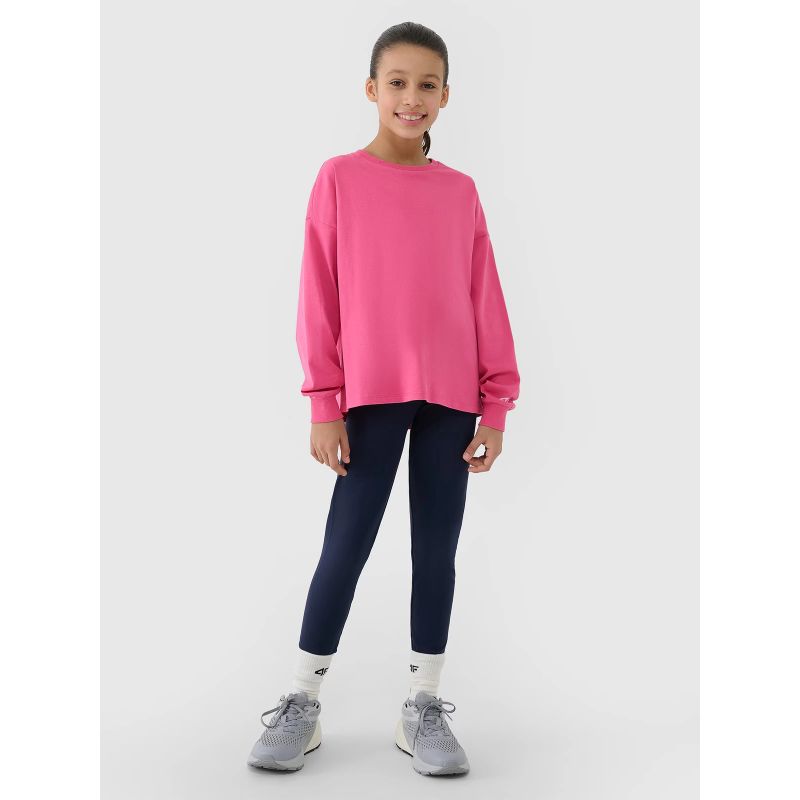 Longsleeve oversize smooth girls 4F 4FJWSS25TLONF377-54S *Kategoria tymczasowa Your Sports Performance