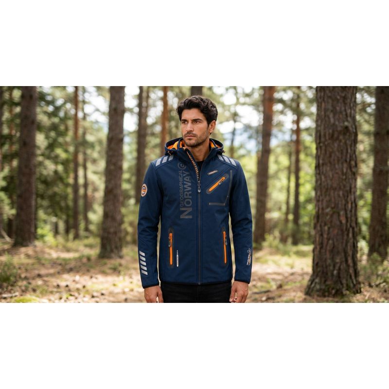 Men’s Softshell Jacket Geographical Norway ROYAUTE MEN ASS A BS2 056 (WT1804H/GN-NAVY / ORANGE)