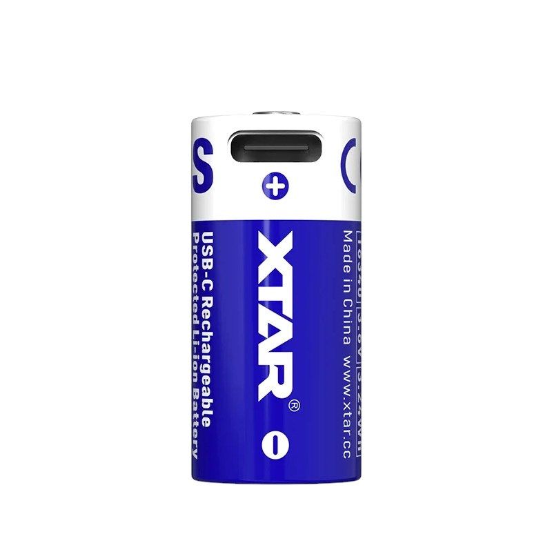 XTAR BATTERY 16340/R-CR123 3.7V LI-ION 900MAH USB-C WITH PROTECTION 16340-900 Baterie, akumulatorki i ładowarki/Akumulatorki Your Sports Performance