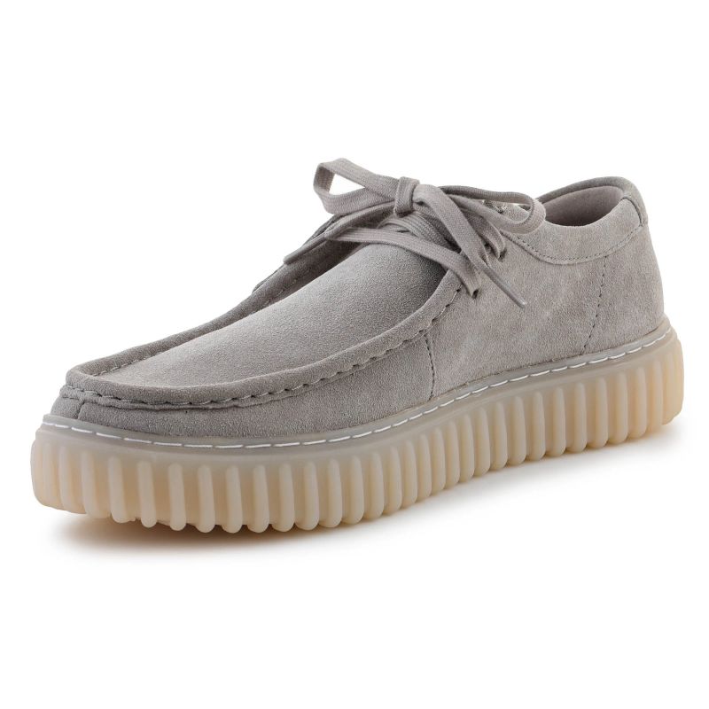 Clarks Torhill Lo 26182810 Light Gray Suede In preparation Your Sports Performance