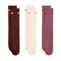 Nike Everyday Cushioned Crew Socks, 3 Pairs, Brown, Beige, Pink, SX7664 915