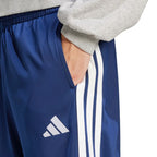 Men's adidas 3-Stripes Tricot Regular Fit Open Hem Pants Blue JI8803