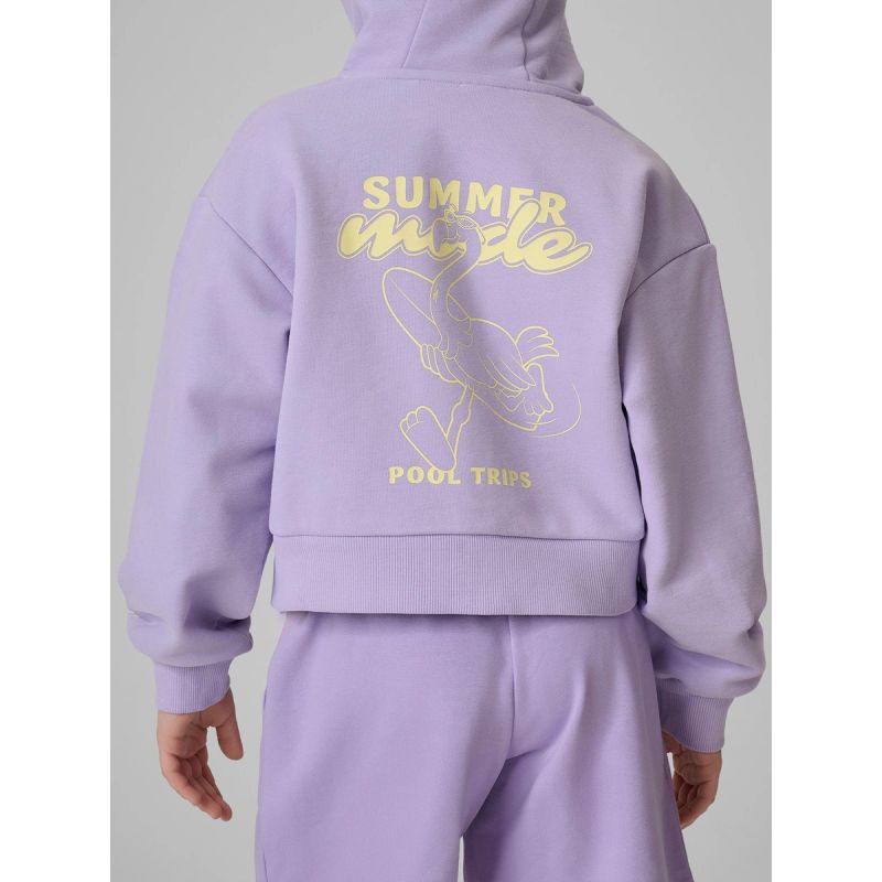Girls' loose sweatshirt with hood 4F 4FJRSS26TSWSF2936-52S 4f