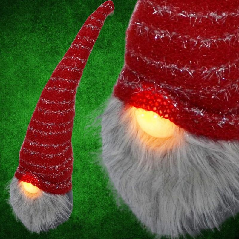 GNOK WITH A LONG RED HAT AND A GLITTER NOSE 10x9x42CM Clothing Your Sports Performance