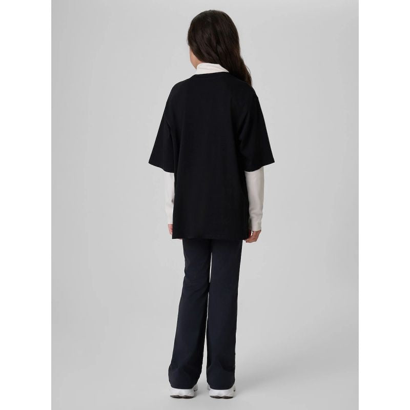 Girls' knit leggings with flared legs 4F 4FJKAW26TTIGF351-20S