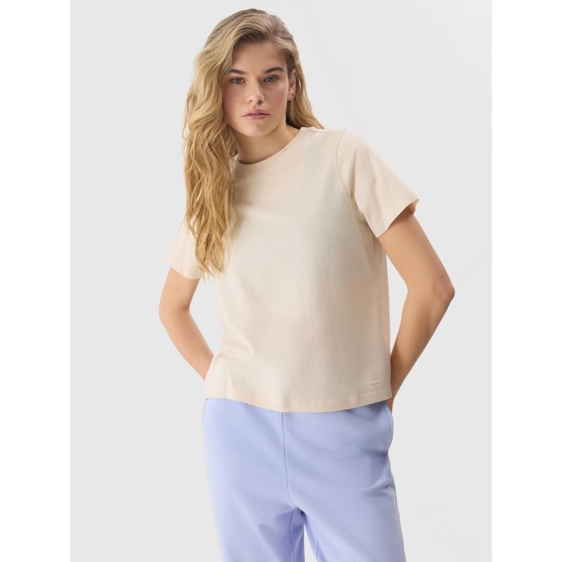 Women's plain organic cotton T-shirt 4F *Kategoria tymczasowa Your Sports Performance