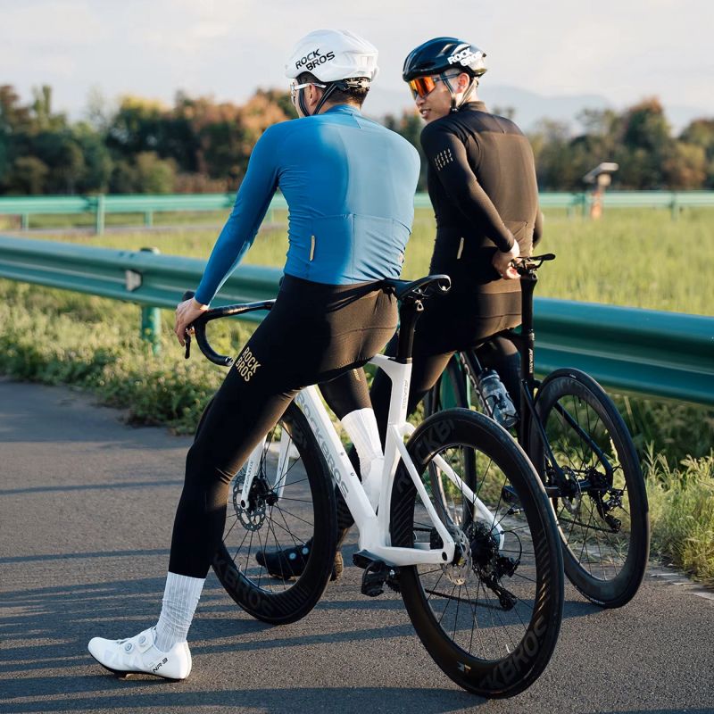 Rockbros YDCK012-1 Long Fleece Bib Tights with Pad Size M - Black Rockbros