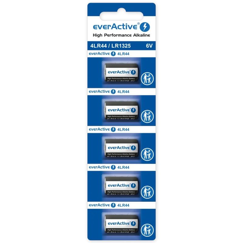 EVERACTIVE ALKALINE BATTERIES 4LR44/LR1325/544A BLISTER 5 PIECES 4LR44BL5 Baterie, akumulatorki i ładowarki/Baterie Your Sports Performance