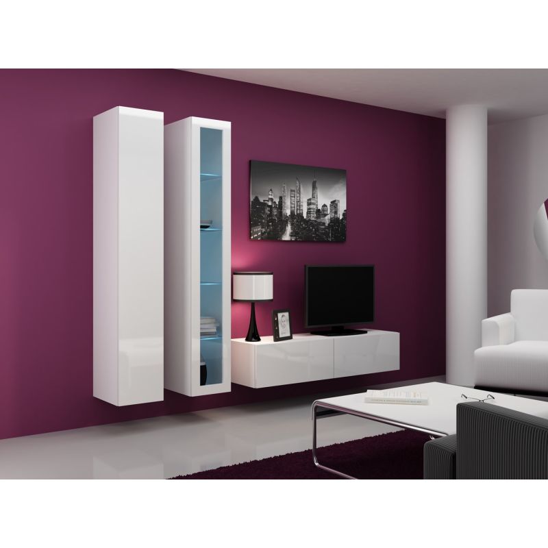VIGO glass display cabinet '180' 180/40/30 white/white glazed Bufety i witryny/Bufety i witryny na drewnianej podstawie Your Sports Performance