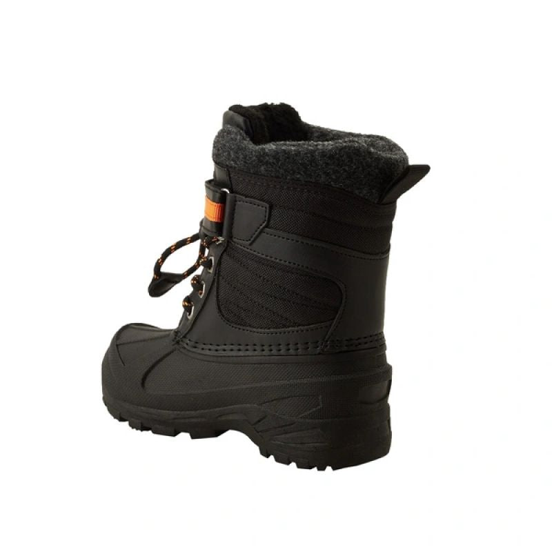 Lee Cooper Kids’ Winter Boots, Black Insulated Snow Boots with Velcro Fastener