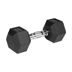 HEX 2x9 kg rubber-coated cast iron dumbbells REBEL ACTIVE To be categorized Your Sports Performance