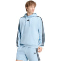 adidas Essentials 3-Stripes Fleece Hoodie for men, light blue KY4170
