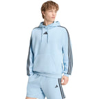 adidas Essentials 3-Stripes Fleece Hoodie for men, light blue KY4170