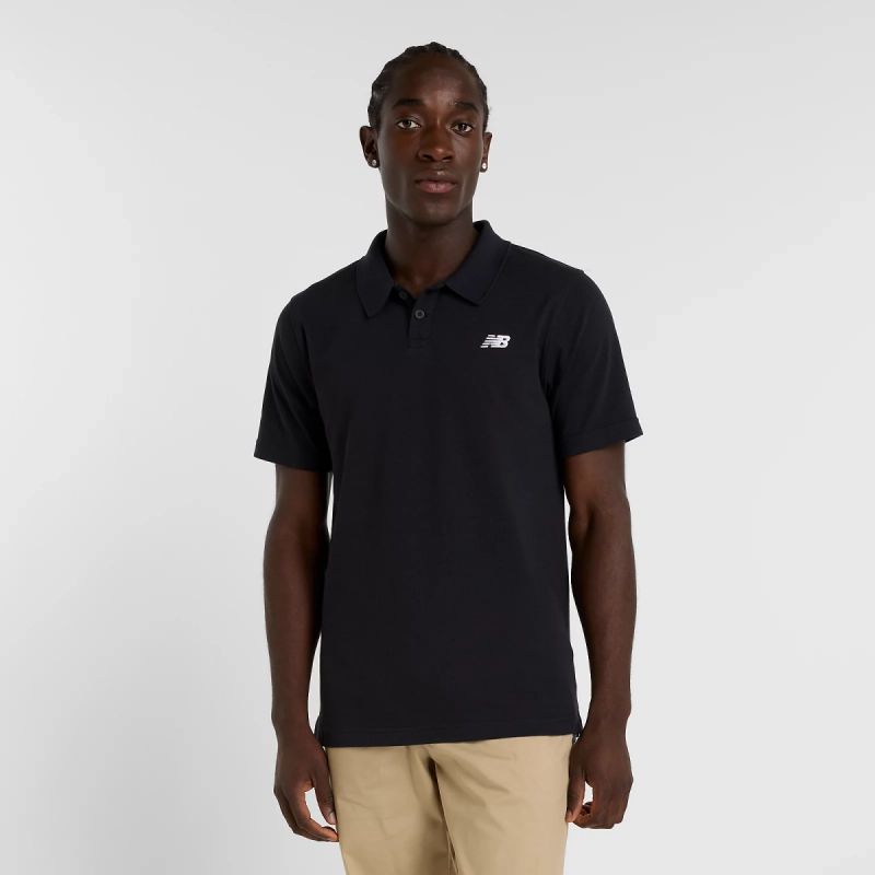 New Balance Cotton Pique Polo Shirt M MT51519BK Clothing/Lifestyle/T-shirts/New Balance New Balance
