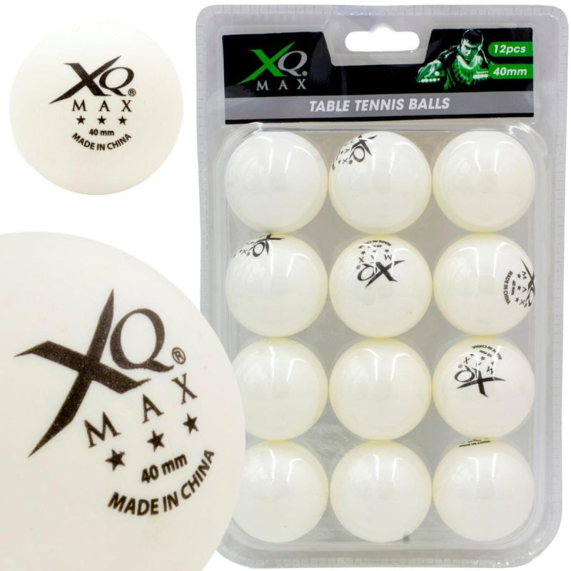 XQMAX TABLE TENNIS BALLS 3 STARS 12 PCS WHITE Accessories Your Sports Performance