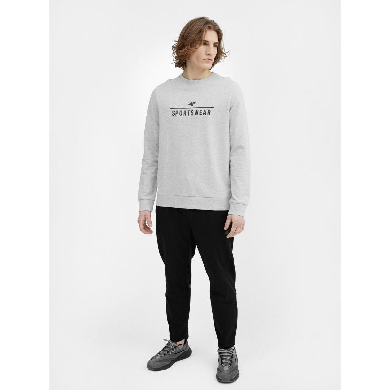 Sweatshirt 4F M 4FSS23TSWSM349 cool light gray melange Clothing/Training 4F