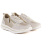 Women's leather low shoes in beige and gold eVento 9784 eVento